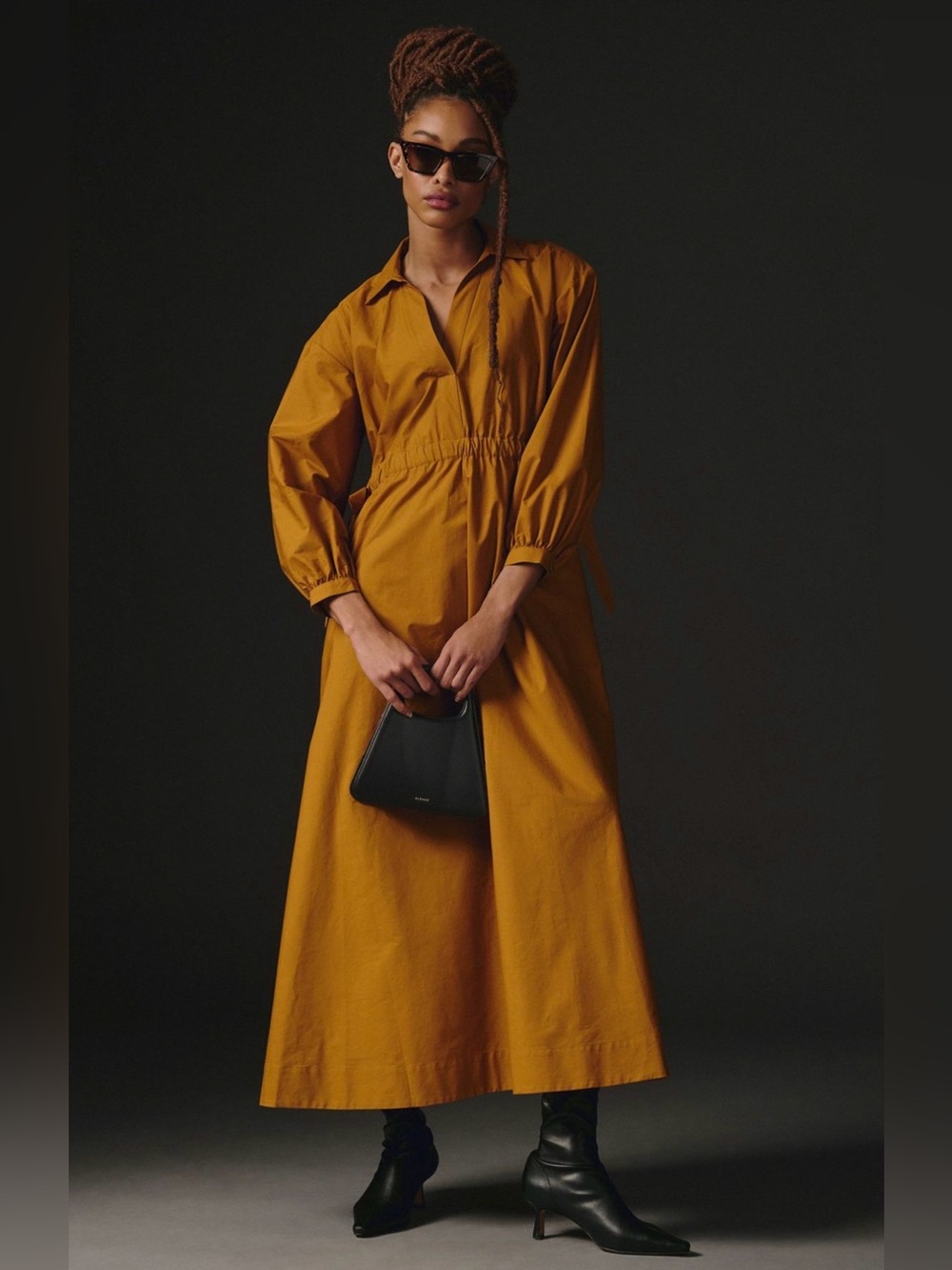 Anthropologie Maeve Cinched Shirt Dress